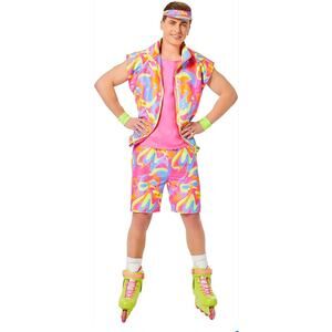 InSpirit Designs Barbie Movie Pink Skating Ken XL Men's Adult Costume 80's Beach
